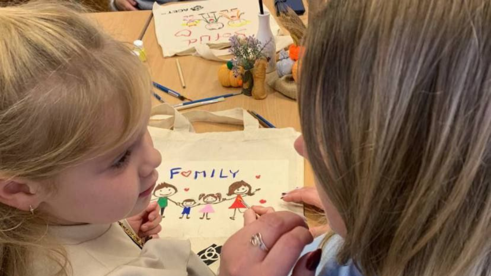 An ACET Ukraine art therapy session