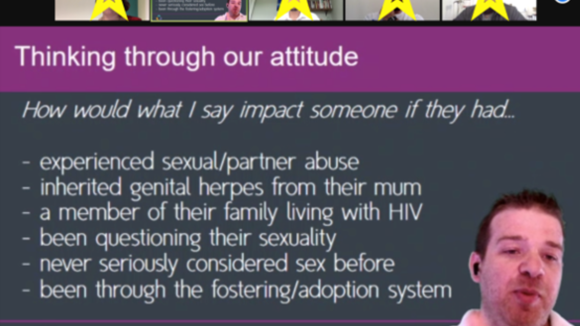 Gareth delivering the Fullness course online