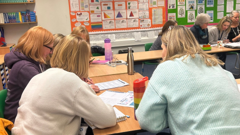 Teachers getting hands-on with activity ideas