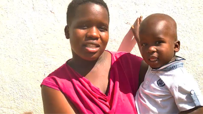 Maita with her child